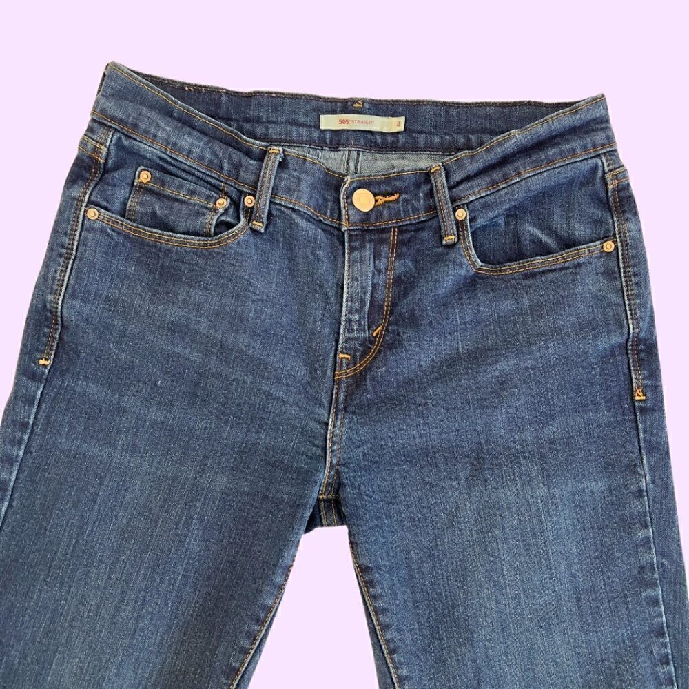 Levi's 505 Straight Jeans, Medium Wash - Picture 2 of 6